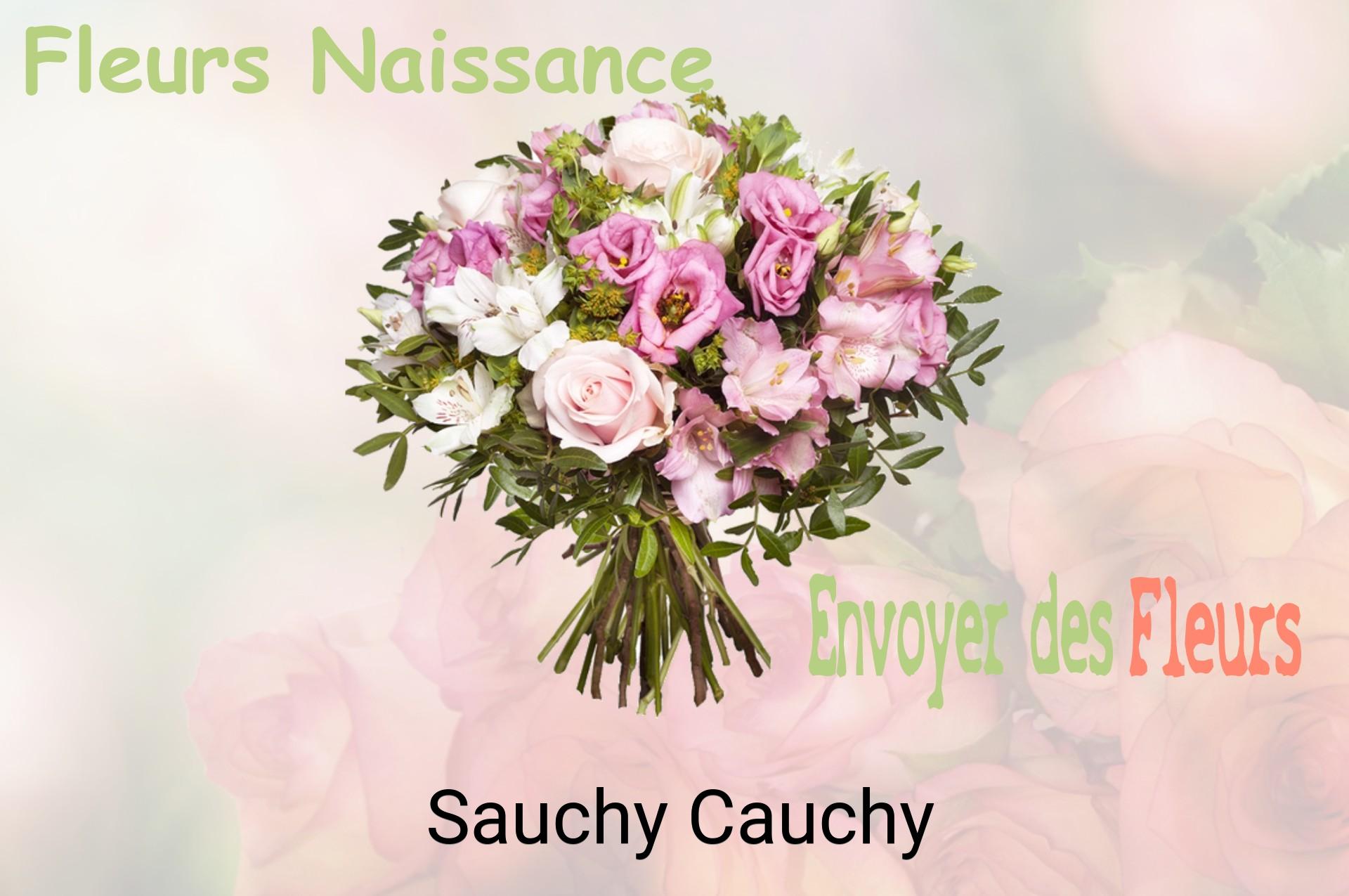 Bouquet de fleurs de naissance livré à Sauchy-Cauchy